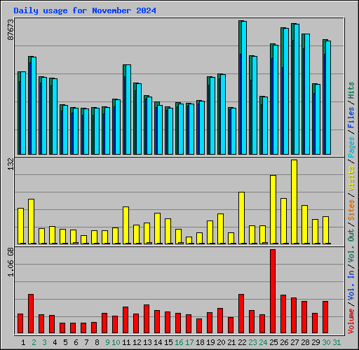 Daily usage for November 2024