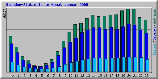 Stunden-Statistik im Monat Januar 2009