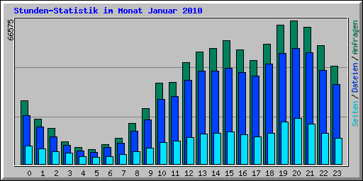 Stunden-Statistik im Monat Januar 2010