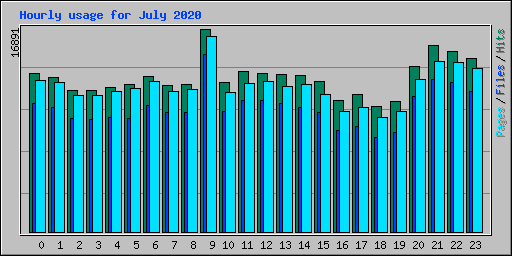 Hourly usage for July 2020