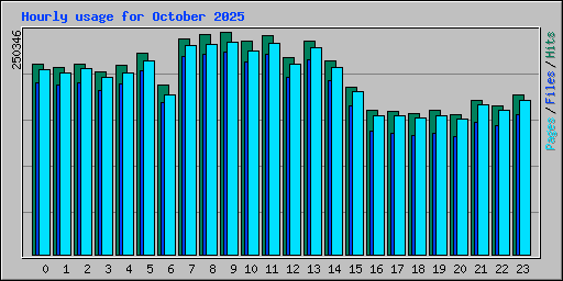 Hourly usage for October 2025