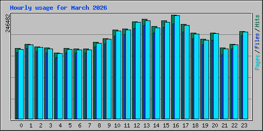 Hourly usage for March 2026