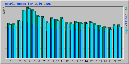 Hourly usage for July 2026