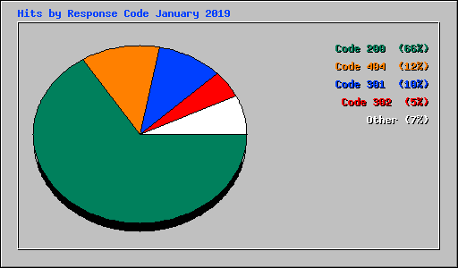 Hits by Response Code January 2019