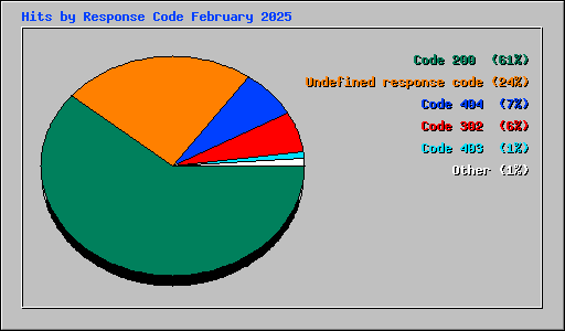 Hits by Response Code February 2025