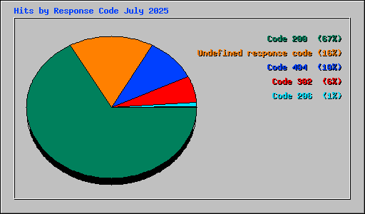 Hits by Response Code July 2025