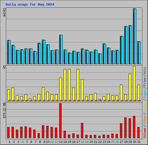 Daily usage for May 2024