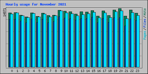Hourly usage for November 2021