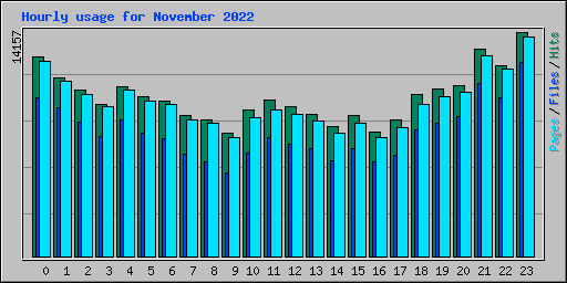 Hourly usage for November 2022