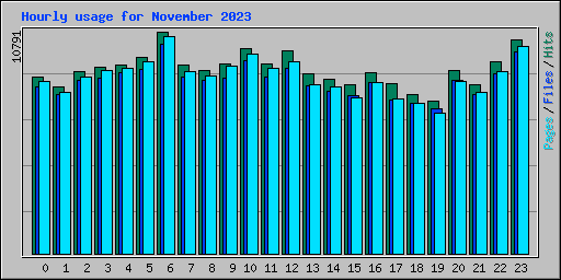Hourly usage for November 2023
