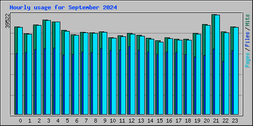 Hourly usage for September 2024