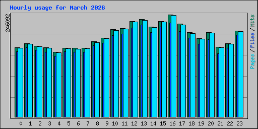 Hourly usage for March 2026