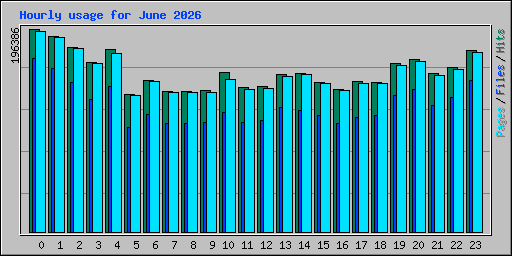 Hourly usage for June 2026