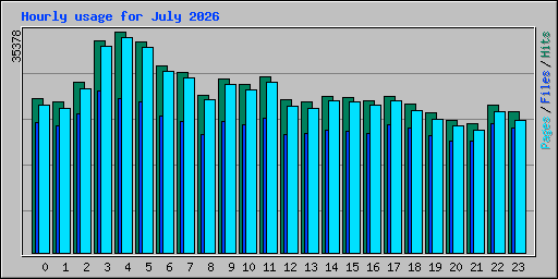 Hourly usage for July 2026