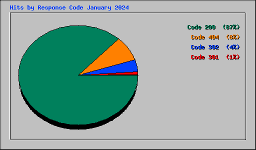 Hits by Response Code January 2024